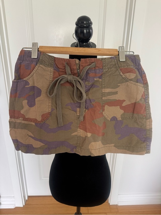 Dresses & Skirts - Camouflage Mini Skirt with Drawstring Waist